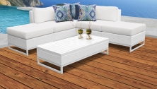Miami 6 Piece Outdoor Wicker Patio Furniture Set 06c - TK Classics