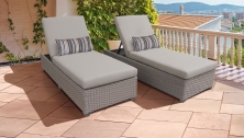 Monterey Chaise Set of 2 Outdoor Wicker Patio Furniture - TK Classics