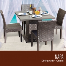 Napa Square Dining Table with 4 Chairs - TK Classics