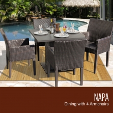 Napa Square Dining Table with 4 Chairs - TK Classics