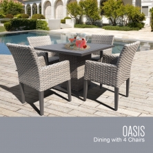 Oasis Square Dining Table with 4 Chairs - TK Classics