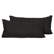 Black Outdoor Throw Pillows Rectangle Set of 2 - TK Classics