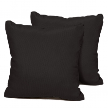 Black Outdoor Throw Pillows Square Set of 2 - TK Classics