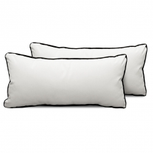 kathy ireland Homes & Gardens Snow Outdoor Throw Pillow Rectangle Set of 2 - TK Classics