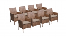 8 Laguna Dining Chairs With Arms - TK Classics