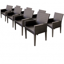 8 Napa Dining Chairs With Arms - TK Classics